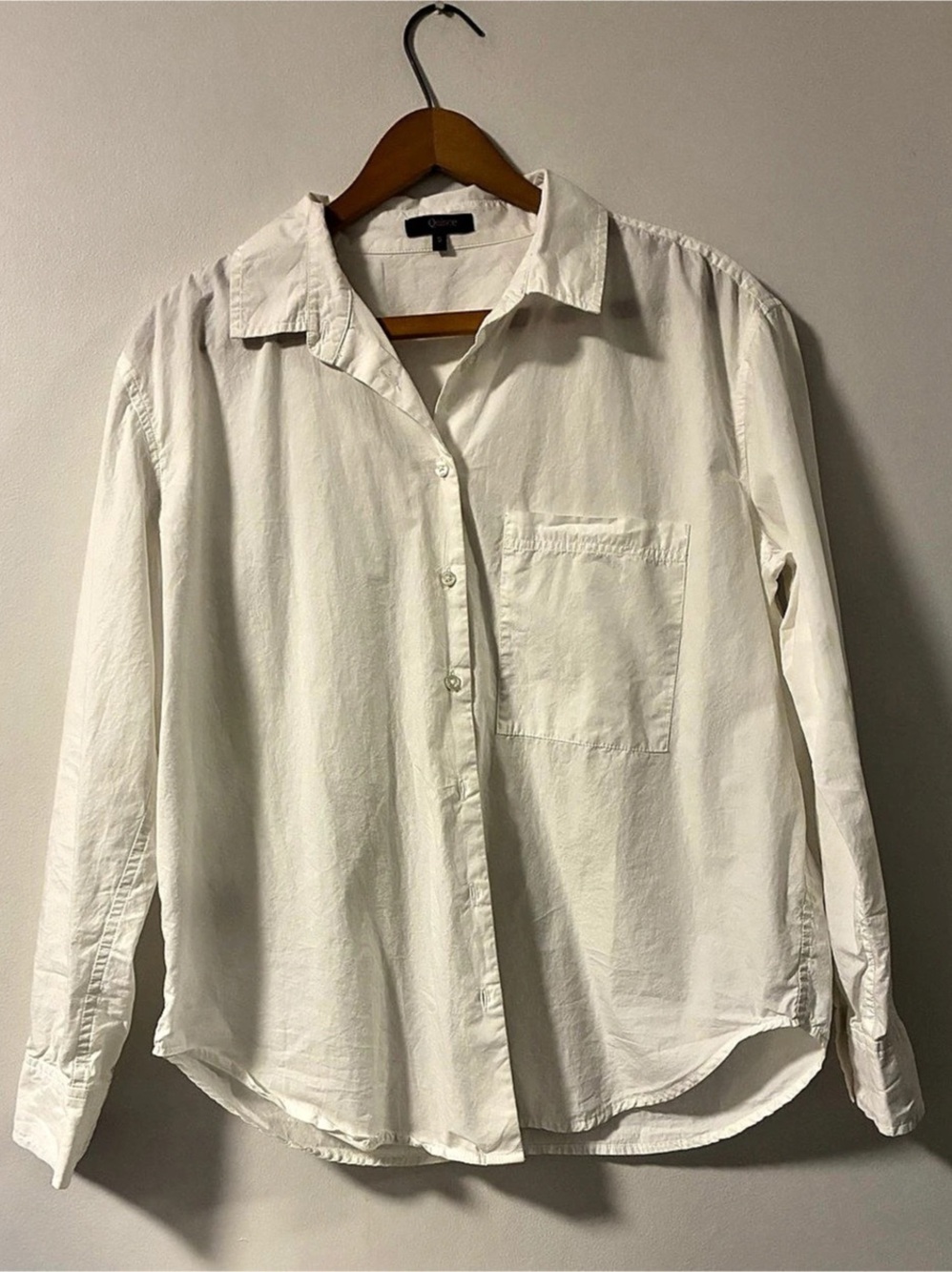 Quince 100% Organic Cotton Poplin Long Sleeve Boyfriend Shirt Boyfriend Shirt